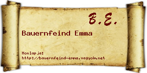 Bauernfeind Emma névjegykártya